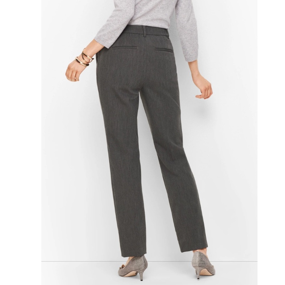 Talbots Grey Cambridge Pant NWT Pull-On Straight Leg Bi-Stretch Tailored Trouser